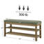 Banc de rangement rembourré avec range-chaussures à 2 niveaux-1998876405