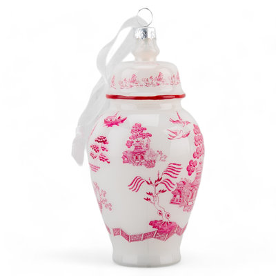 Ginger Jar Blue Glass Ornament