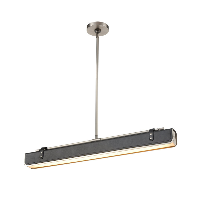 1 - Light LED Pendant, Aged Nickel, Black