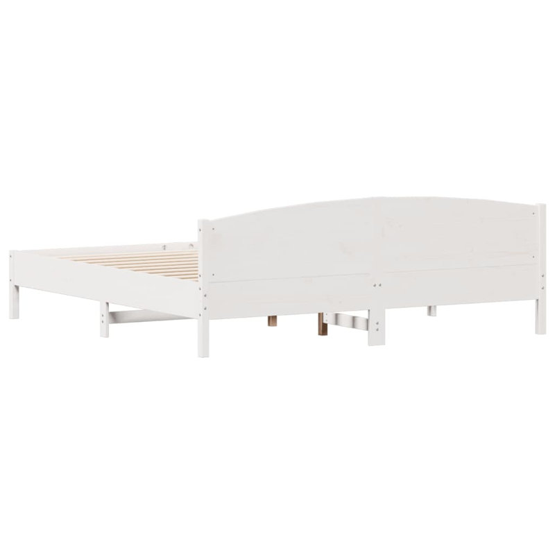 Peggy Solid Wood Bed, White, Super King (6')