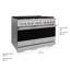ZLINE 48 in. 6.7 cu. ft. Marino Dual Fuel Range with 8 Brass Gas Burners in Satin Stainless Steel-2044233664-2044233676