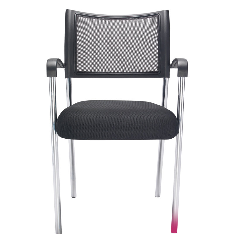 Mcquade Stacking Chair, Chrome, With Arms