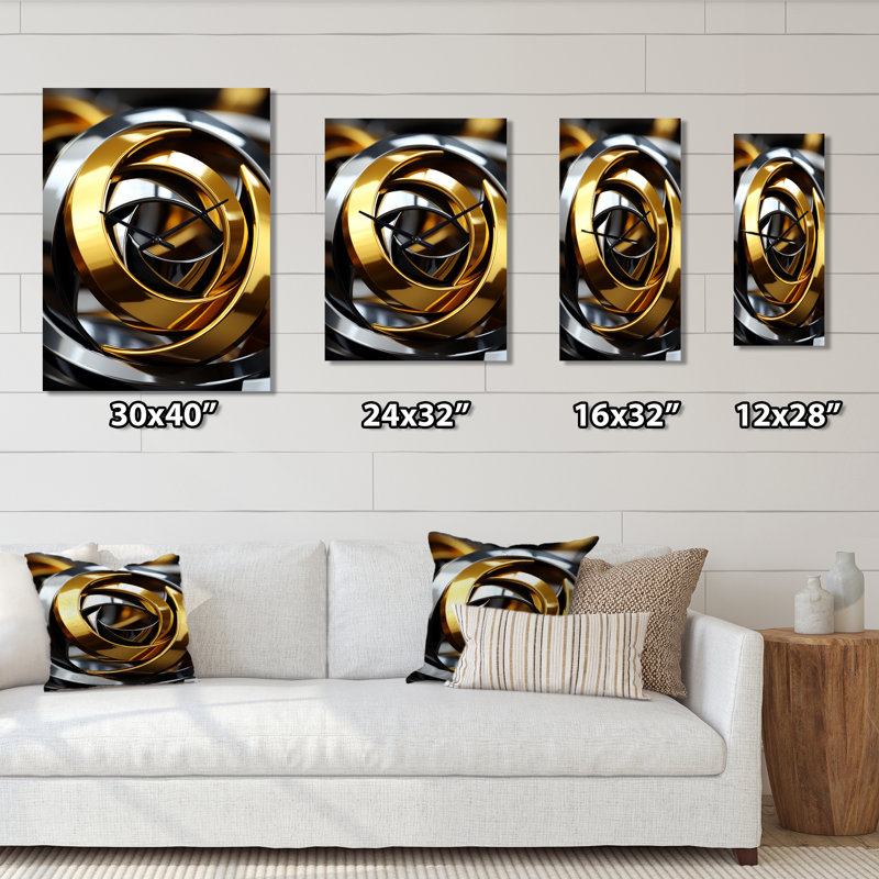 Horloge murale circulaire spirale abstraite futuriste, H 28 po x l 12 po x P 1 po