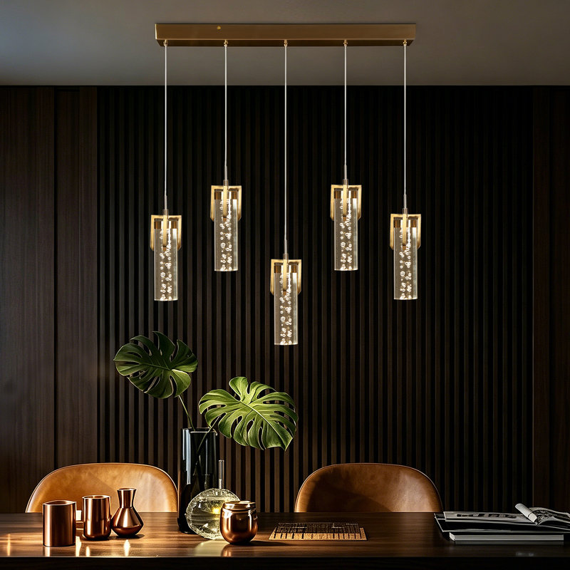 5-Light Modern LED Kitchen Island Pendant Light