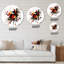 Horloge murale rouge et noire abstraite Dreamscape II-93382706