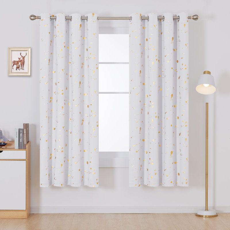 Girlie Room Darkening Curtain Panel Pair, 52" W x 63" L, Forest Green