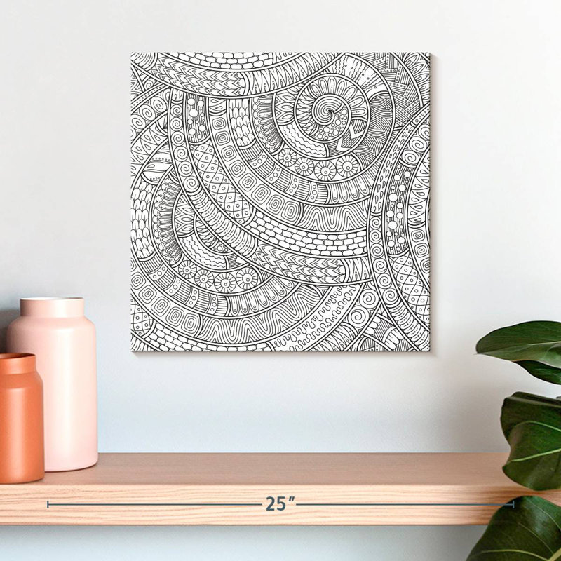 Tourbillons Kerner Zentangle, H 16 po x l 16 po