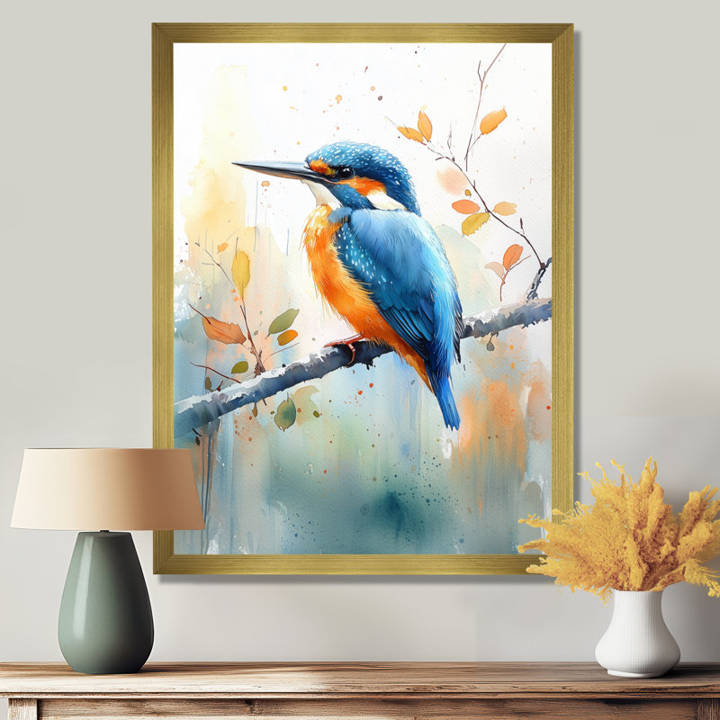 Allen, reproduction d'art sur toile, 32" H x 16" W, Gold, Picture Framed