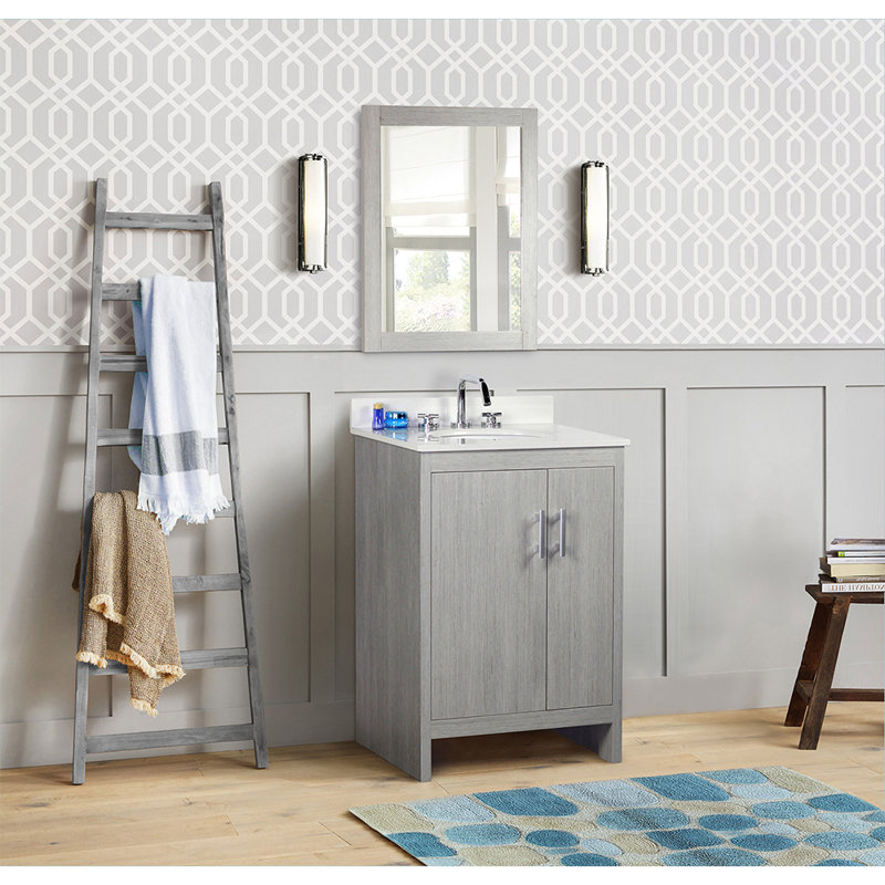 Tarquin 25'' Single Bathroom Vanity with Quartz Top