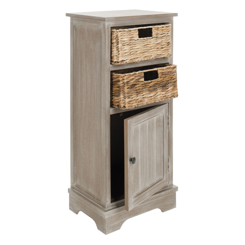 Armoire décorative à 1 porte Painswick, Blanc délavé