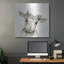 Art mural en métal luxueux «Baby Lamb With Crown» par Yvette St. Amant, 36 po x 36 po