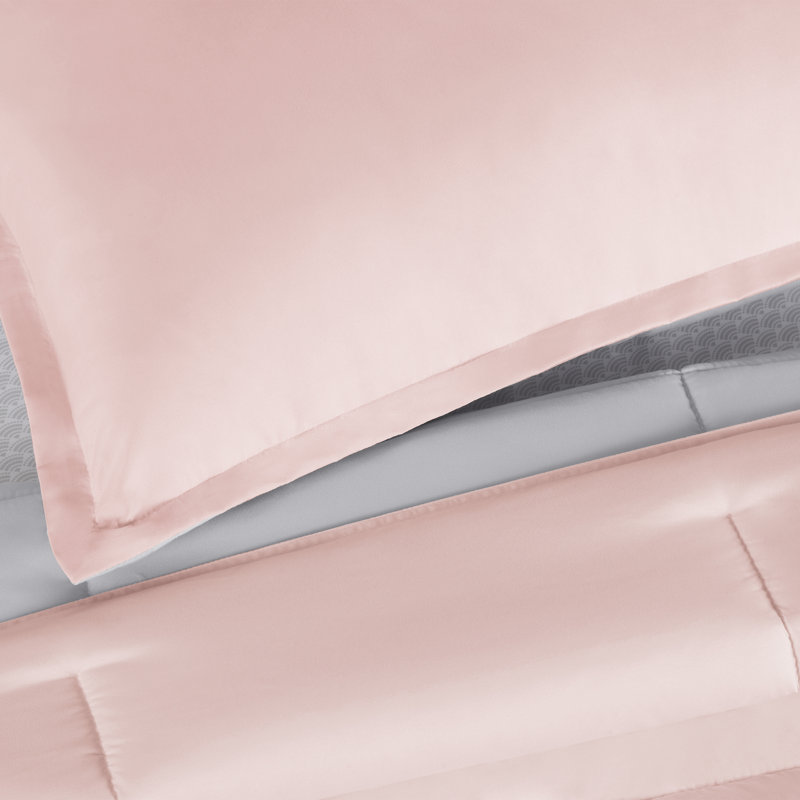 King Pink Microfiber Reversible Bed in a Bag Set