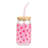 Twisted Gingham Strawberry Sipper,