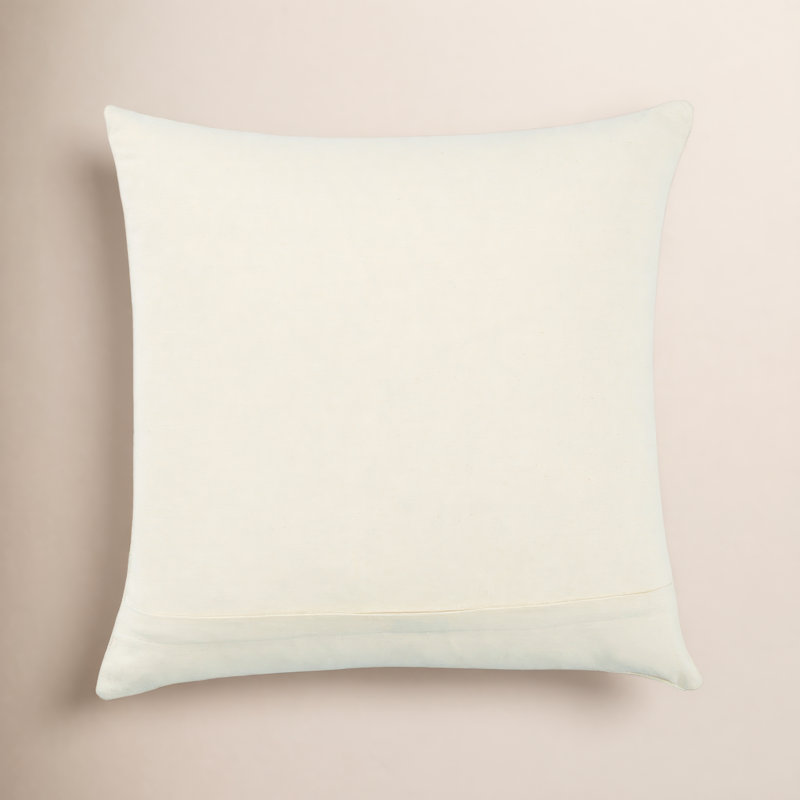 Clyde Embroidered Cotton Throw Pillow, 100% Poly Fill