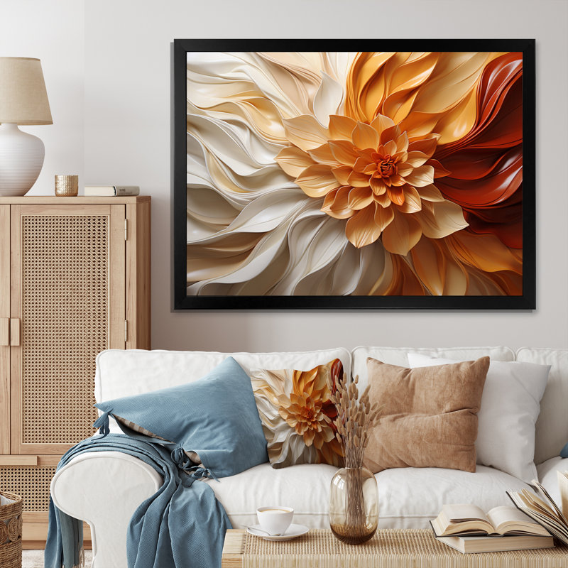 Sunlit Spiral - Abstract Spirals, art sur toile, Noir, H 16 po x l 32 po, Single Picture Framed