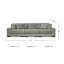 Canapé modulaire 3 pièces Lindyn