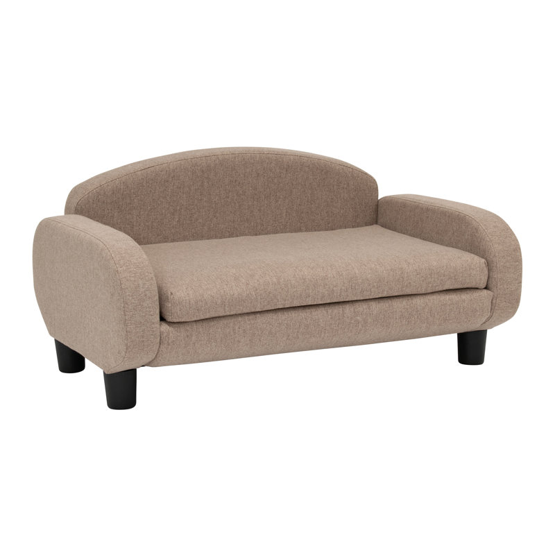 Hymel Polyester Pet Bed, Sand (Brown), Small (31.5" W x 19.5" D x 15.5" H)