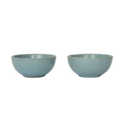Aqua Rustic Bowl Set – Ceramic Serving Bowls for Soup, Salad & Pasta – Artisan Glazed Kitchen Bowls for Everyday Dining