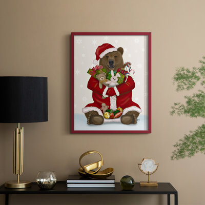 «Christmas Christmas Christmas», reproduction encadrée - bois massif