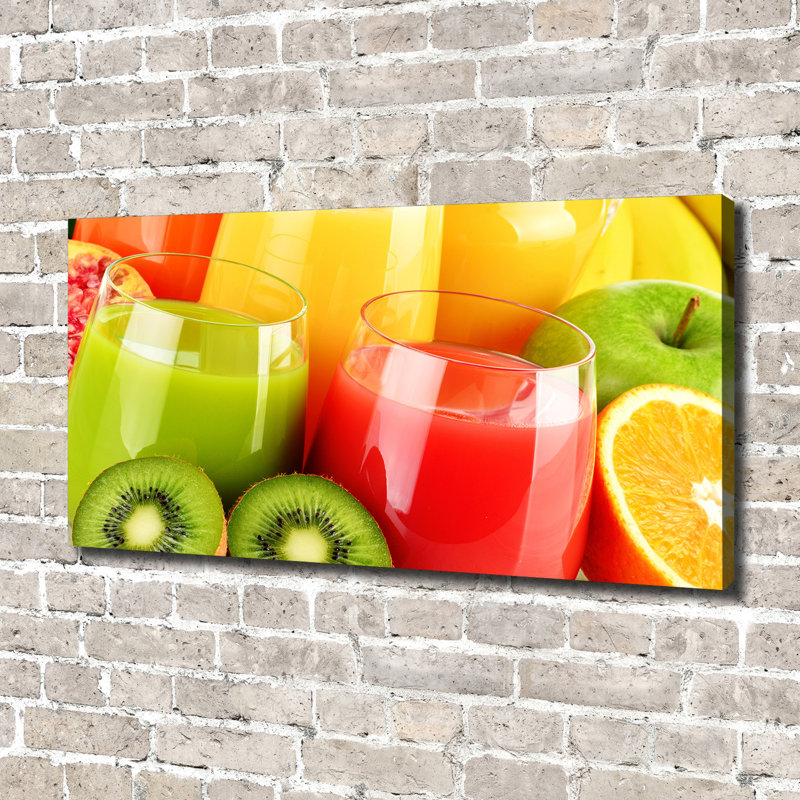 Fruit Juices - Print, Wrapped Canvas, 70cm H x 140cm W x 2cm D