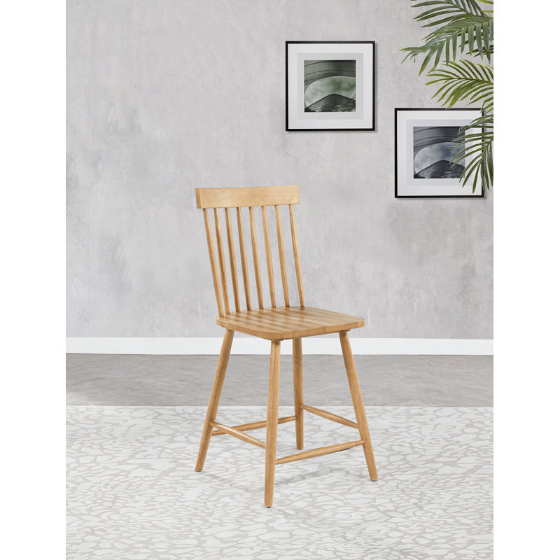 Andrews Windsor Counter Height Dining Side Chair Light Ash (Set Of 2), Light Ash