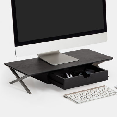 Sumekh Wood Monitor Stand with Drawer