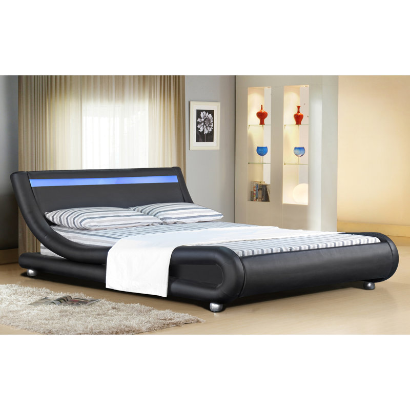 Lollar Upholstered Bed, Kingsize (5'), Black