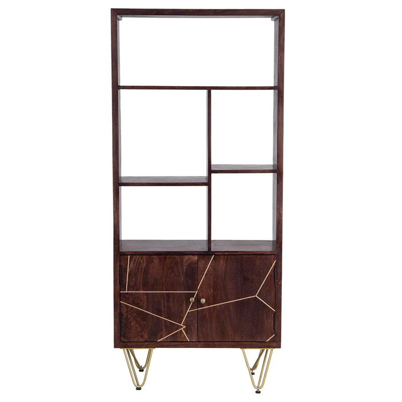 Antoney 180 cm H x 80 cm W Solid Wood Standard Bookcase