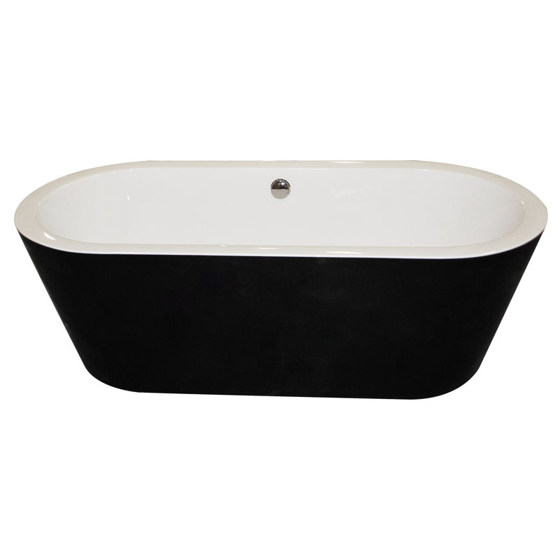 Dualita 66.75'' x 31.6'' Soaking Acrylic Bathtub