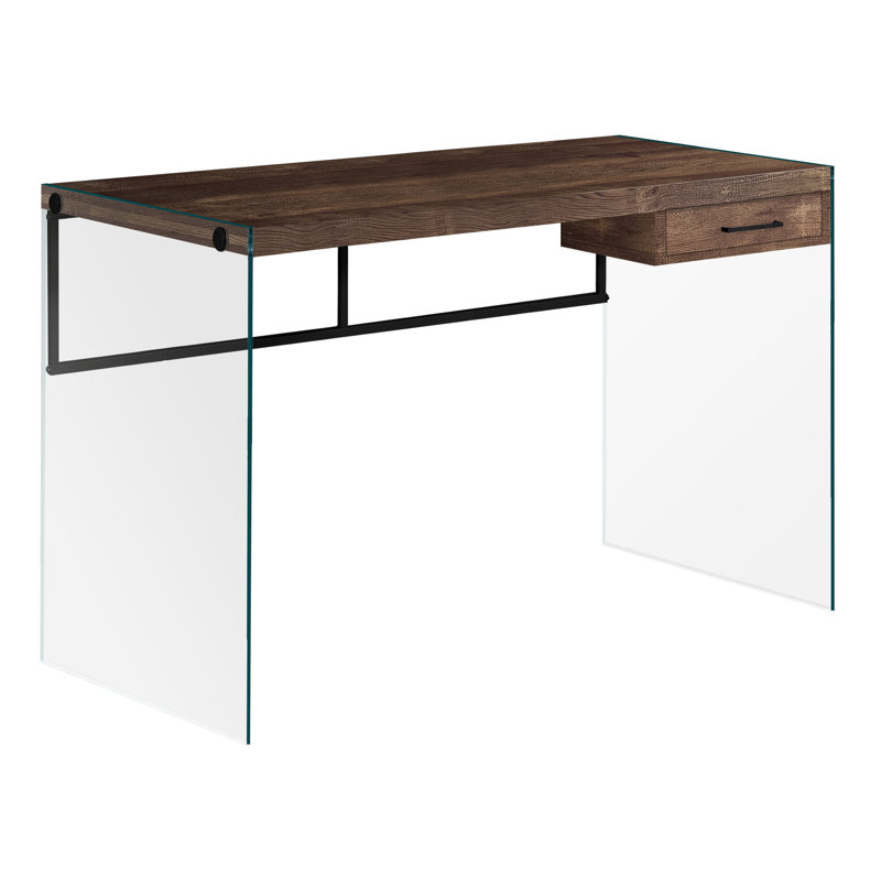 Bureau d'ordinateur Javareon, bureau personnel, ordinateur portable, tiroirs de rangement, Brun