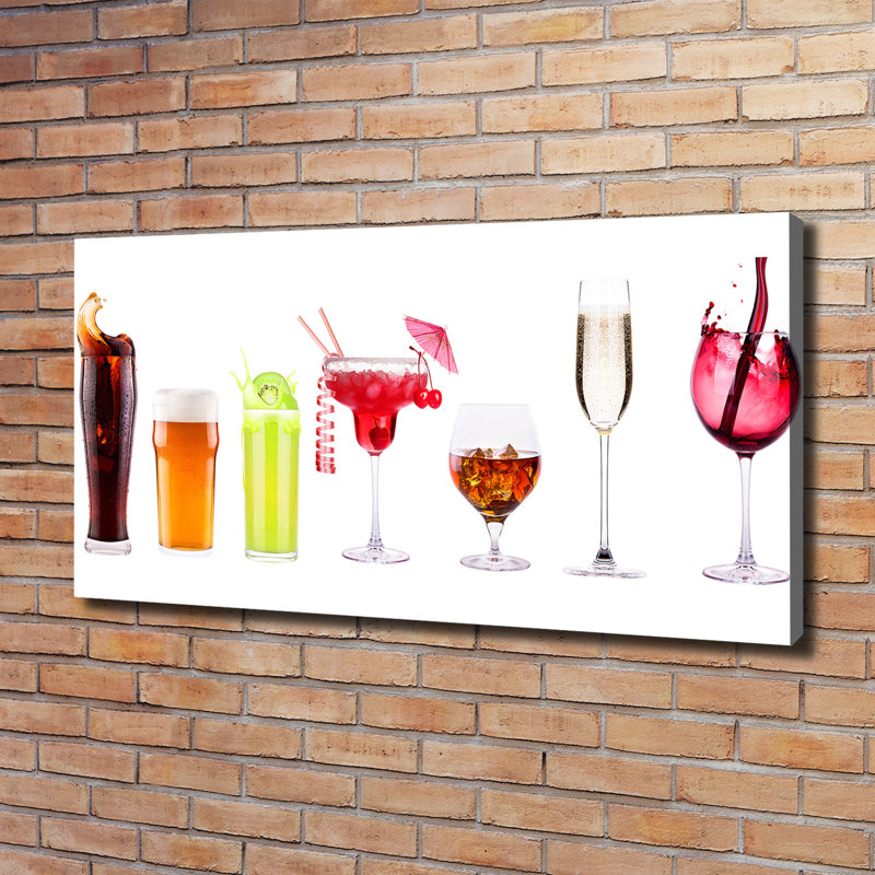 A Set Of Drinks - Wrapped Canvas Print