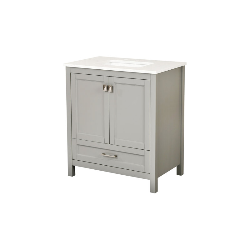 Freestanding Bathroom Vanity With Sink, Gris