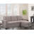 84" Light Gray Reversible Sleeper Sectional Sofa