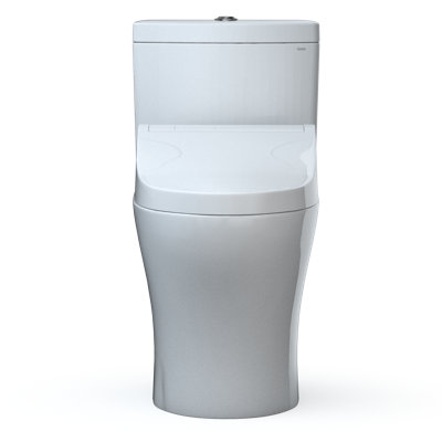 Toilette allongée deux pièces à double chasse 1,28 et 0,9 GPF TOTO®WASHLET + ® Aquia IV et siège de bidet WASHLET C5, blanc coton