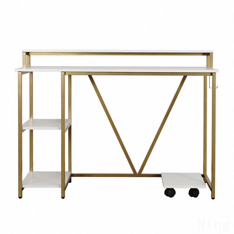 Bureau d'écriture industriel - doré