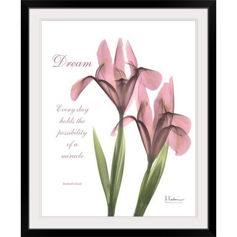 Reproduction de photo de Manigault «Iris Dream X-Ray» par Kiranjit, H 23 po x l 20 po x P 1 po, Cadre noir