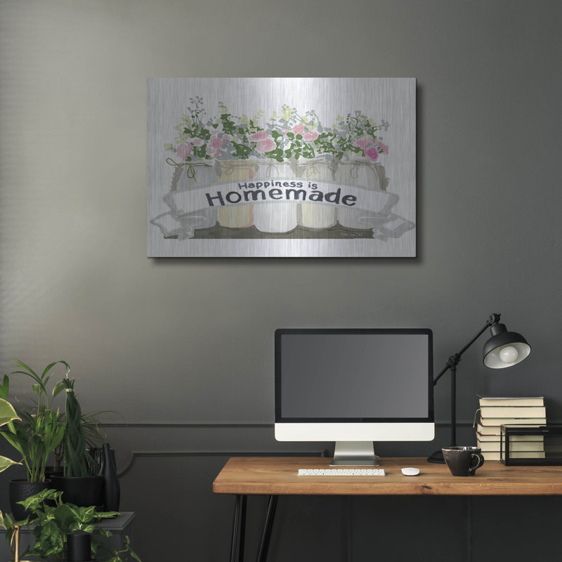 Luxe Art «Happiness Is Hommade» par Stellar «Happiness Is Hommade» par Stellar Design Studio, H 24 po x l 36 po