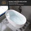 Baignoire autoportante ovale Fslefay 51'' en acrylique avec trop-plein