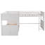 Lit simple superposé avec lit mezzanine attaché et deux tiroirs-473886401
