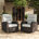 Coussin beige / structure brune