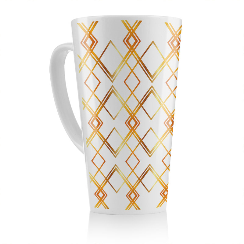 Geometric Pattern Latte Mug