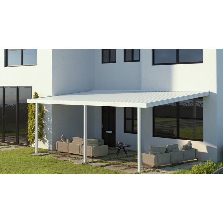 Four Seasons Outdoor Living Solutions 108'' White Cover Retractable Patio  Awning