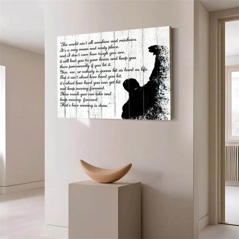 Affiche en noir et blanc, 12 x 18 pouces