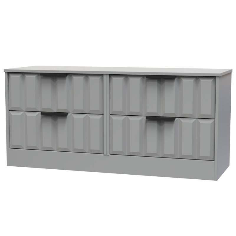 Rudolfine 115 cm W Chest of 4 Drawers, Grey