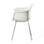 Chaise de salle à manger d'extérieur Lotus en polypropylène blanc résistant aux intempéries