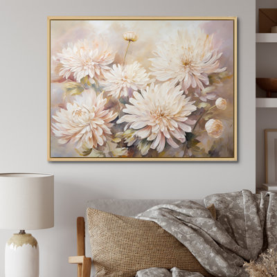 " Beige Chrysanthemums Bloom "
