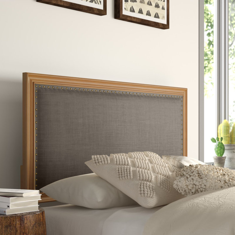 Grande tête de lit tapissier Chittum, Gris naturel