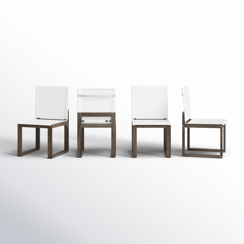 Chaise d'appoint de patio en acacia Harmond, Gris