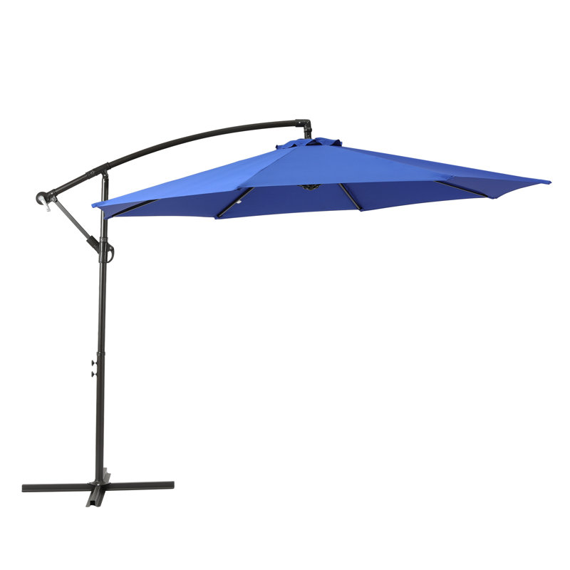 Parasol déporté de 10 pi Hartt, Bleu royal