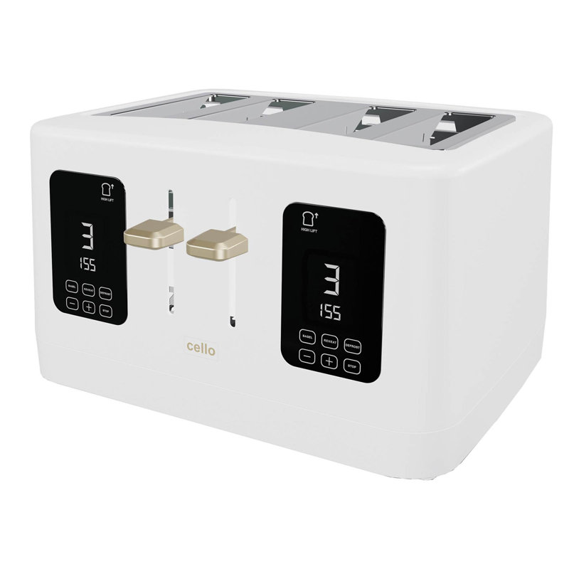 Cello 4 Slice Digital Toaster, White